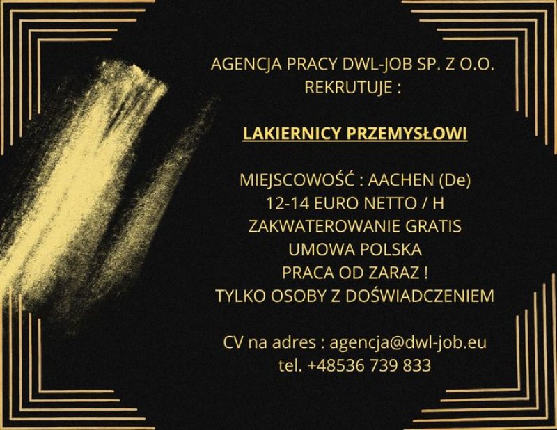 Praca dla lakierników w Niemczech